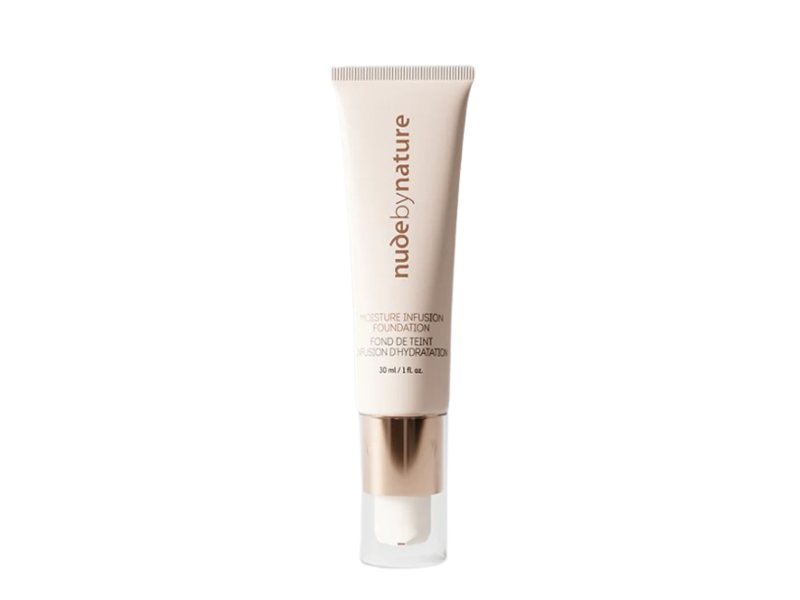 Nude By Nature Moisture Infusion Foundation, W8 Classic Tan, 1 fl oz/30 mL