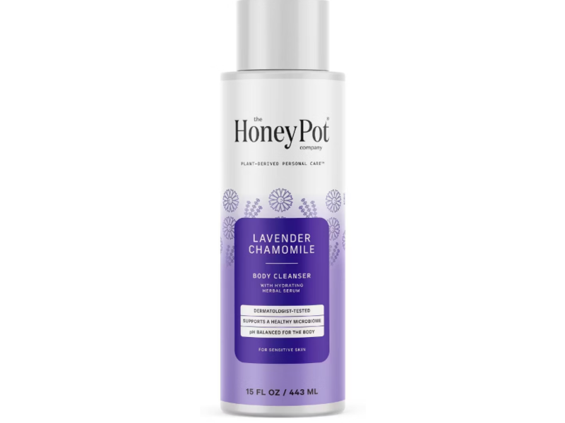 The Honey Pot Company Body Cleanser, Lavender Chamomile, 15 fl oz/443 mL