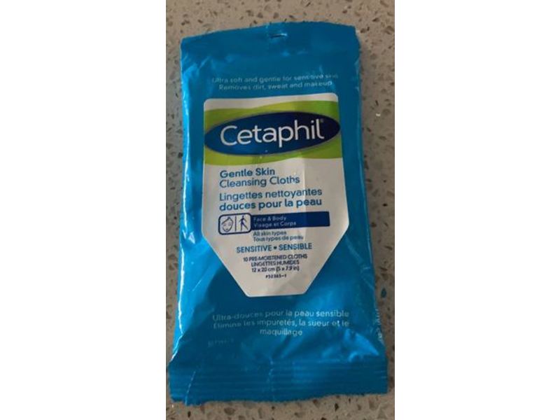 Cetaphil Gentle Skin Cleansing Cloths, Face & Body, 10 Count