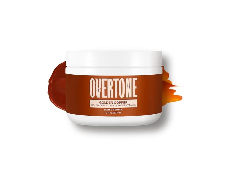 Overtone Color Depositing Treatment Hair Mask, Golden Copper, 8 fl oz/237 mL
