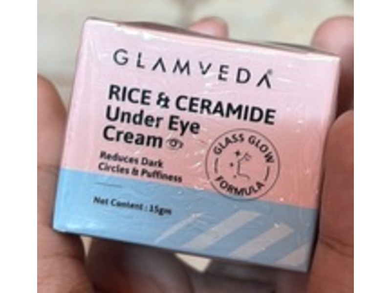 Glamveda Glass Skin Under Eye Cream, Rice & Ceramide, 15 g
