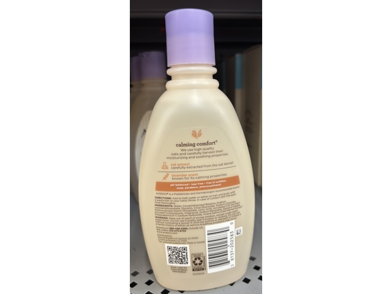 Aveeno Baby Calming Comfort Bath, Oat Extract & Lavender Scent, 12 fl oz/354 mL