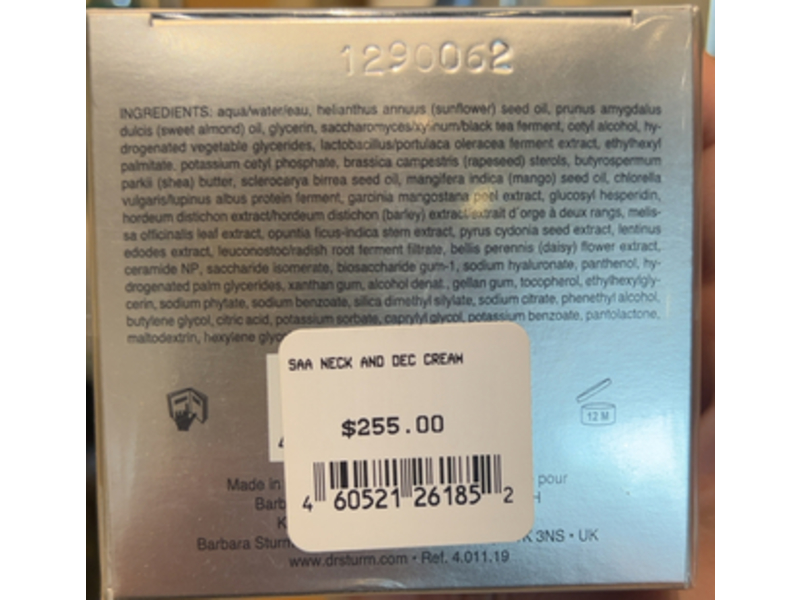 Dr.Barbara Sturm Super Anti Aging Neck & Decollete Cream, 1.69 fl oz/50 mL