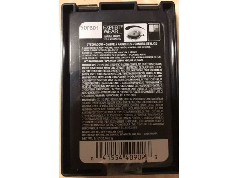 Maybelline New York Expert Wear Eyeshadow Quads, Natural Smokes, 0.17 oz/48 g
