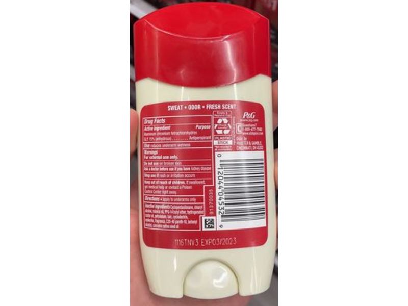 Old Spice Anti-Perspirant & Deodorant, Alpine With Hemp Seed Oil, 2.6 oz/73 g