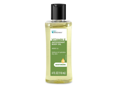 Family Wellness Moisturizing Antioxidant Body Oil, Vitamin E, 4 fl oz/118 mL