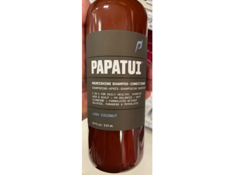 Papatui Nourishing Shampoo + Conditioner, Lush Coconut, 18 fl oz/532 mL