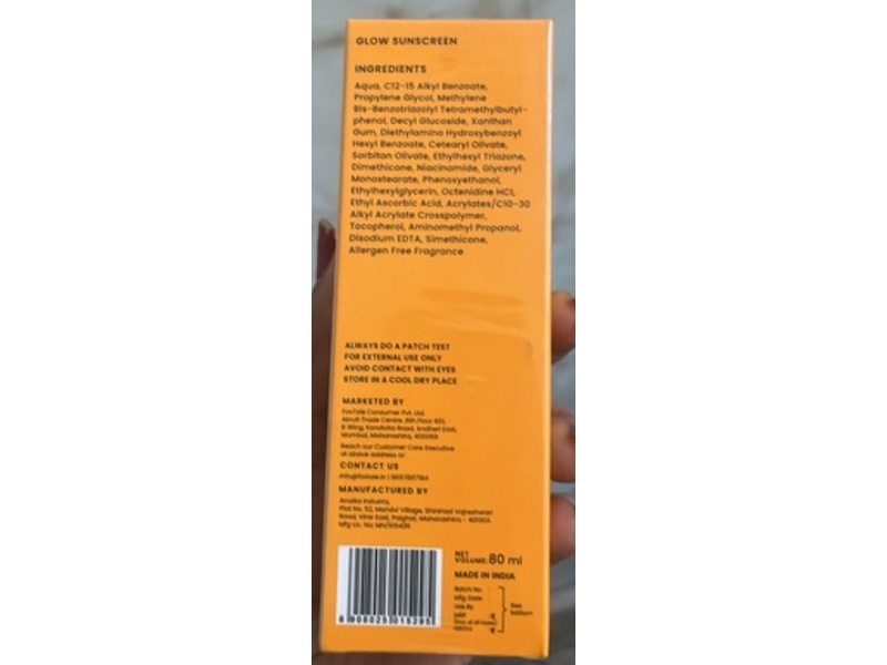 Foxtale Golden Hour Glow Sunscreen, SPF 50 PA++++, 80 mL