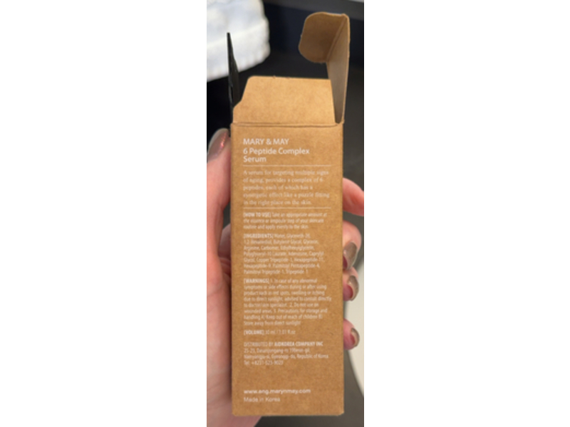 Mary&May Youth & Glow Multi Complex Serum, 6 Peptide, 1.01 fl oz/30 mL