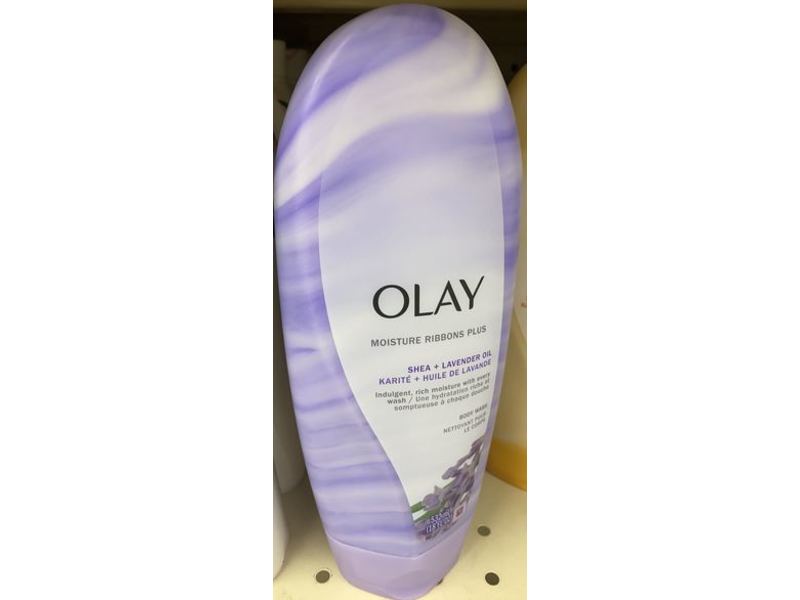 Olay Moisture Ribbons Plus Body Wash, Shea + Lavender Oil, 18 fl oz/532 mL