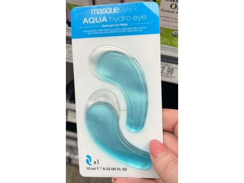 Masque Bar Eye Patches, Aqua Hydro Gel ,0.33 fl oz/10 mL, Pack Of 6