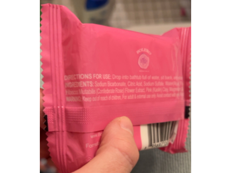 Bolero Beverly Hills Nourishing Bath Fizzer, Hibiscus & Pink Clay, 3 oz/90 g