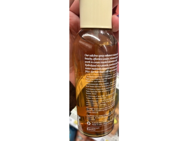 Saltair Texturizing Wave Spray, Salt Water Vanilla, 7.0 fl oz/207 mL