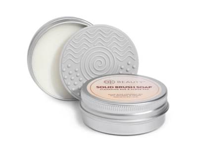 BK Beauty Solid Brush Soap Bar + Scrub Pad, 3.5 oz/100 g