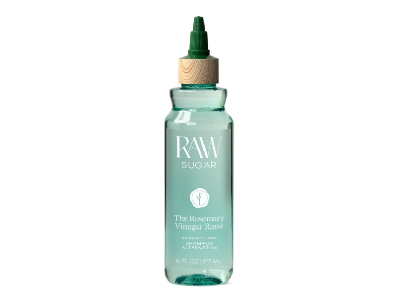 Raw Sugar The Rosemary Vinegar Rinse Shampoo Alternative, Rosemary + Mint, 6 fl oz/177 mL