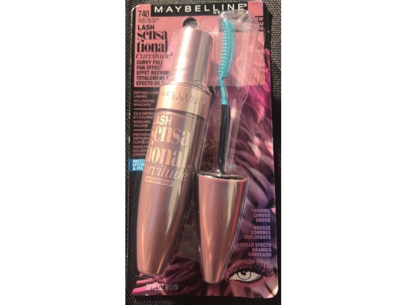 Maybelline New York Lash Sensational Curvitude Waterproof Mascara, Very Black, 0.32 fl oz/9.5 mL