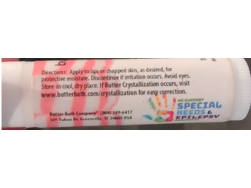 Butter Bath Rich Moisture & Gentle Exfoliation Lip Butter, Peppermint, 0.15 fl oz