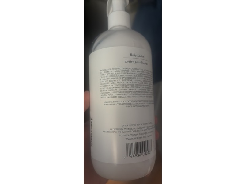 Crabtree & Evelyn Body Lotion, Peach, 16.9 fl oz/500 mL