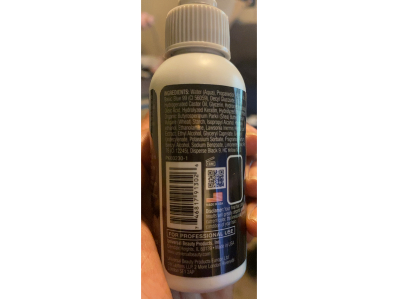 Via Natural Semi Permanent Gray Coverage Hair Color, Jet Black 130, 2 fl oz/60 mL