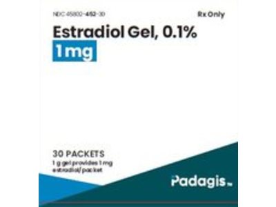 Estradiol Gel, 0.1%, 1 mg, Pack Of 30, Padagis (Rx)