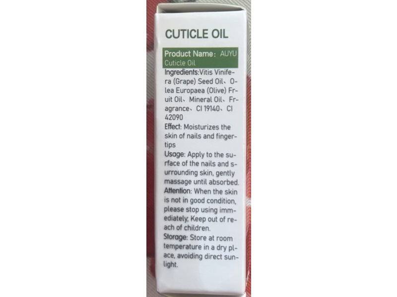 Auyu Cuticle Oil, Aloe, 0.17 fl oz/5 mL