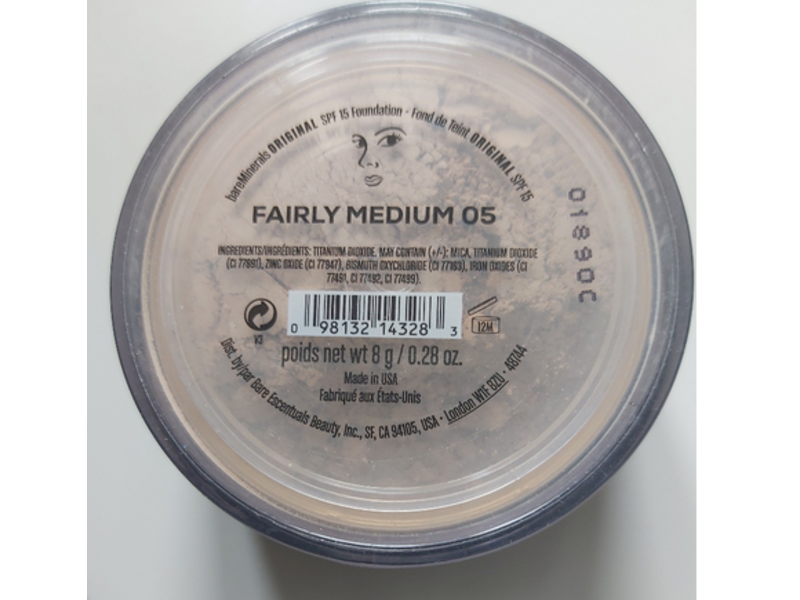 Bareminerals Original Foundation, SPF 15, 05 Fairly Medium, 0.28 oz/8 g