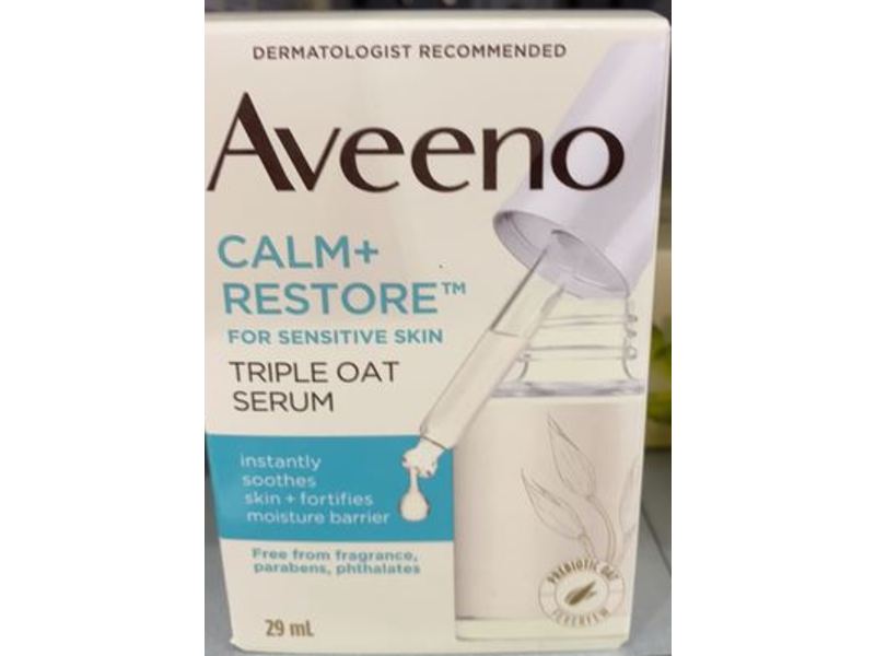 Aveeno Calm+ Restore Triple Oat Serum for Sensitive Skin, 29 mL