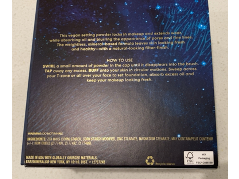 bareMinerals Original Mineral Veil Loose Setting Powder, Translucent, 0.84 oz/24 g