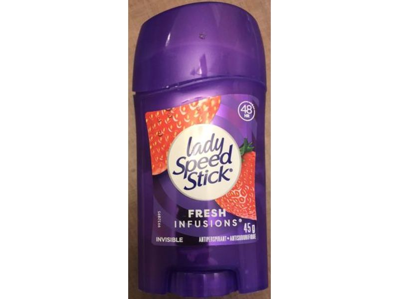 Lady Speed Stick Fresh Infusions Antiperspirant, Strawberry Splash, 45 gram