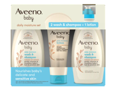 Aveeno Baby Daily Moisture Set, 18 fl oz/532 mL