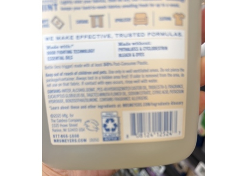 Mrs. Meyer's Clean Day Fabric Freshener, Linen Scent, 20 fl oz/591 mL