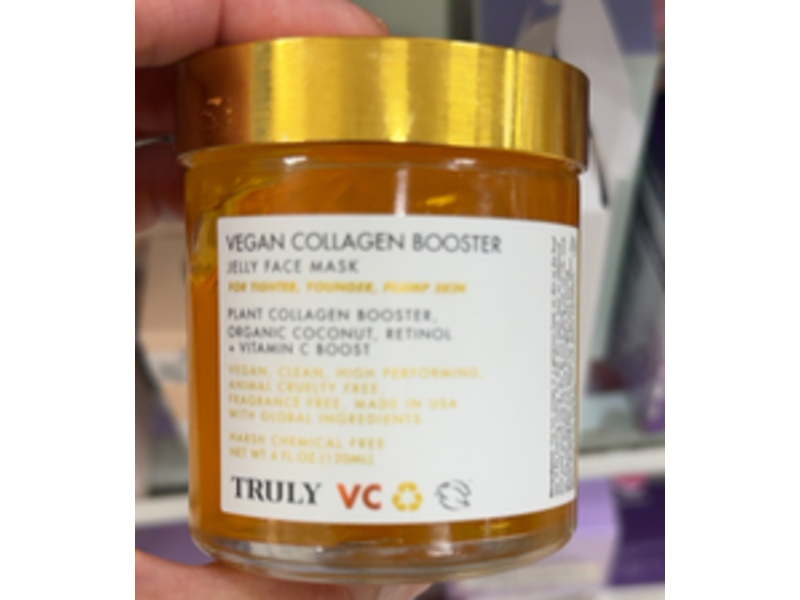 Truly Vegan Collagen Booster Jelly Face Mask, 4 fl oz/120 mL