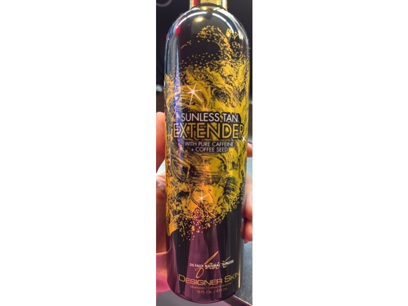 Designer Skin Faux Natural Sunless Tan Extender, Pure Caffeine + Coffee Seed, 16 fl oz/470 mL