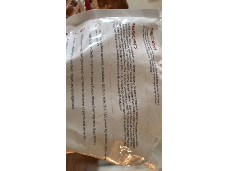 Puracy Natural Foaming Hand Soap Refill, Lavender and Vanilla, 64 fl oz