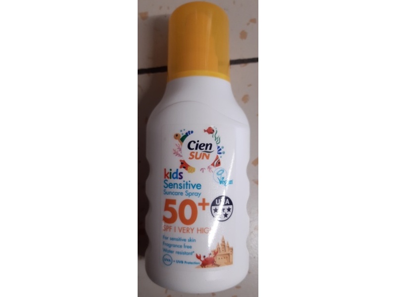 Cien Sun Kids Sensitive Suncare Spray, SPF 50+, 200 mL