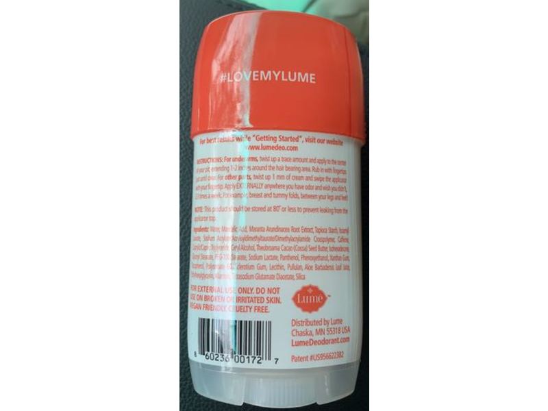 Lume Whole Body Deodorant, Unscented, 2.2 oz/62.3 g