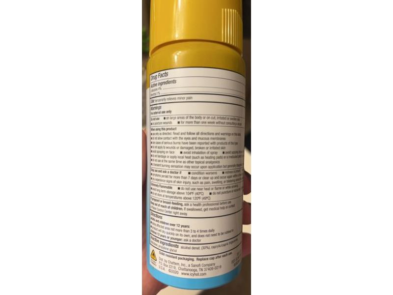 Icy Hot Lidocaine Dry Spray, 4 oz/113 g, Pack Of 3