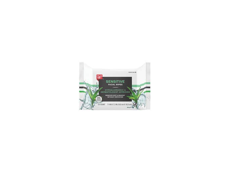 Walgreens Sensitive Facial Wipes , 25 Count