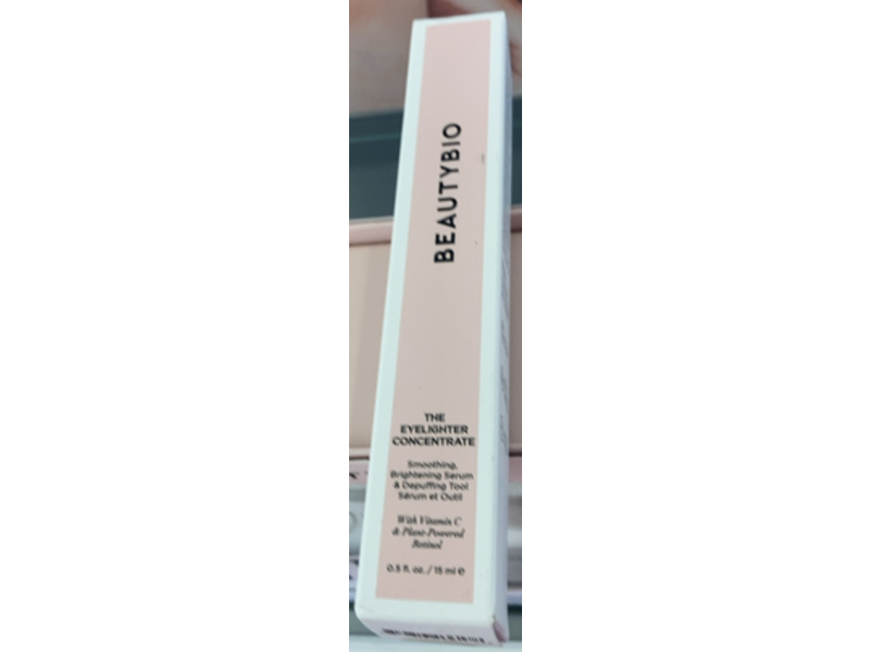 BeautyBio Smoothing, Brightening & Priming Serum + Depuffing Tool, The Eyelighter Concentrate, 0.8 fl oz/15 mL