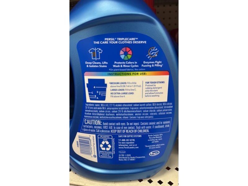 Persil Triple Care Detergent, Original, 64 Loads, 84 fl oz/2.84 L