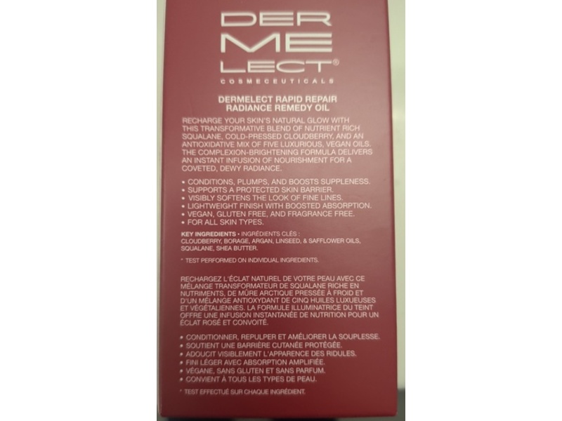 Dermelect Rapid Repair Radiance Remedy Oil, 1.0 fl oz/30 mL