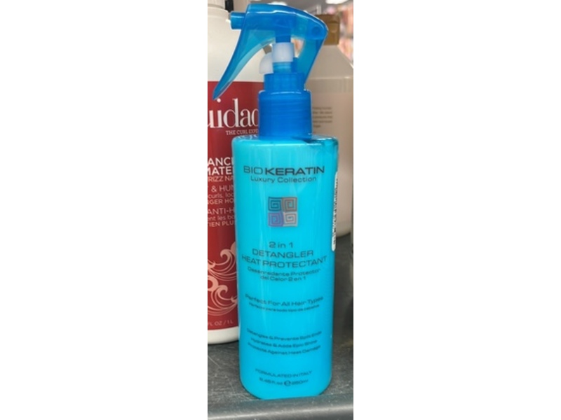 Bio Keratin 2 In 1 Detangler Heat Protectant, 8.45 fl oz/250 mL