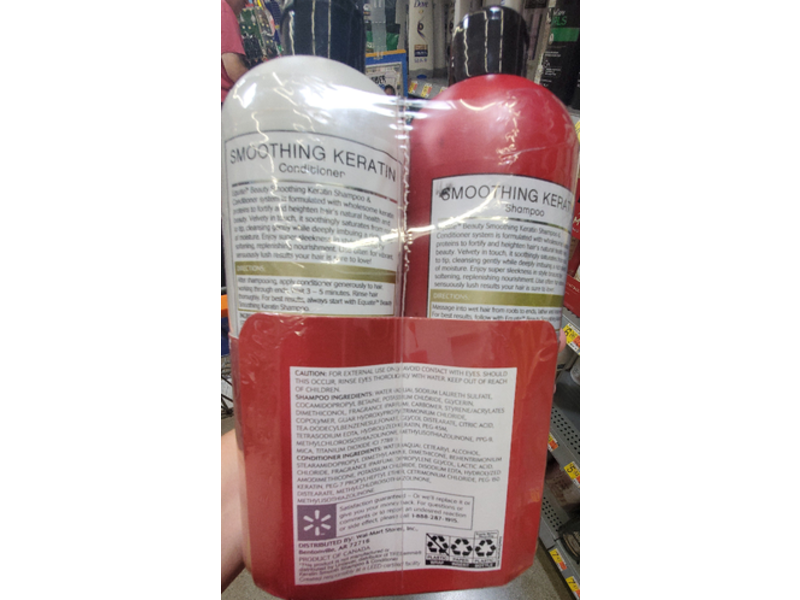 Equate Beauty Smoothing Keratin Shampoo & Conditioner, 25 fl oz/739 mL