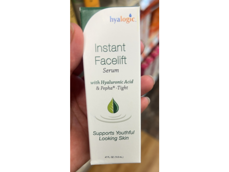 Hyalogic Instant Facelift Face Serum, Hyaluronic Acid & Pepha-Tight, 0.47 fl oz/13.5 mL