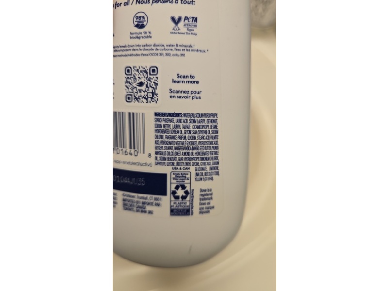 Dove Body Wash, Glowing Mango & Almond Butters, 20 fl oz/591 mL, Pack Of 4