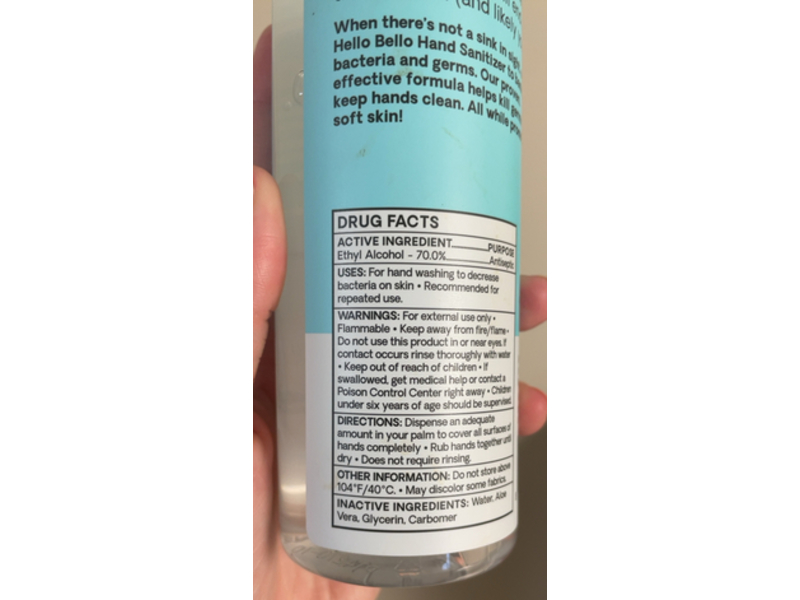 Hello Bello Hand Sanitizer Gel, 12 fl oz/354 mL