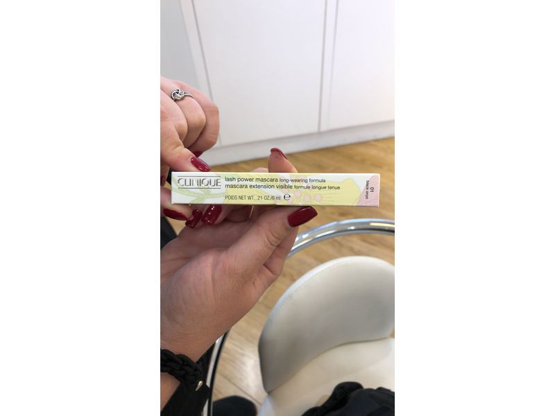 Clinique Lash Power Mascara Long-Wearing Formula, 01 Black Onyx, 0.21 oz/6 mL