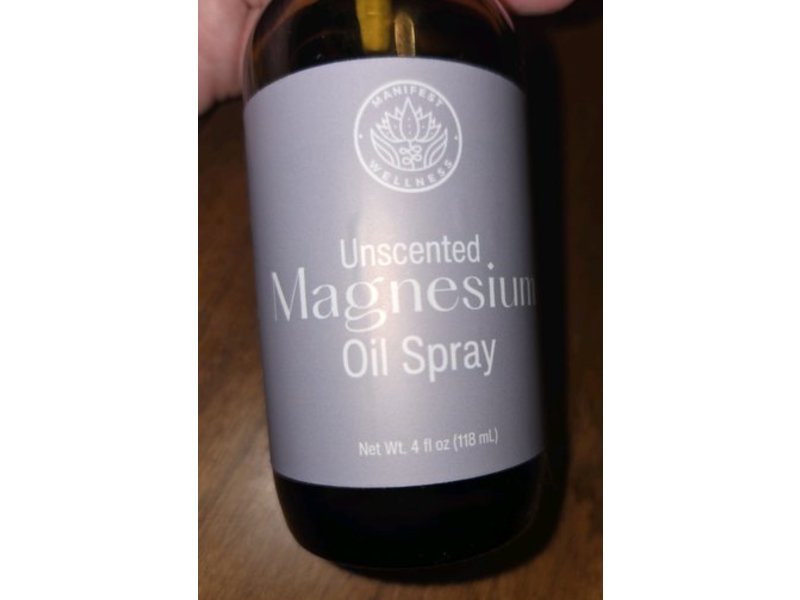 Manifest Wellness Magnesium Oil Spray, Unscented, 4 fl oz/118 mL