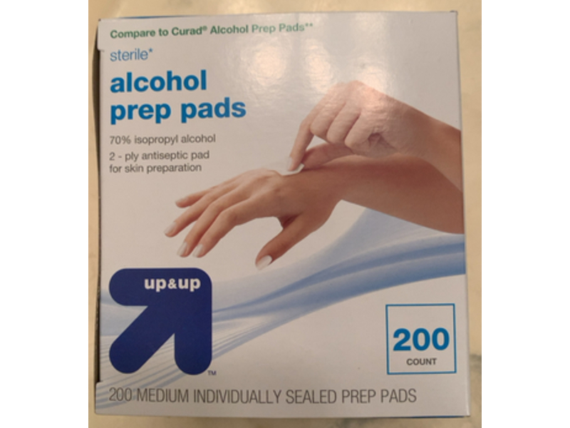 Up & Up Prep Pads, Isopropyl Alcohol, Count 200