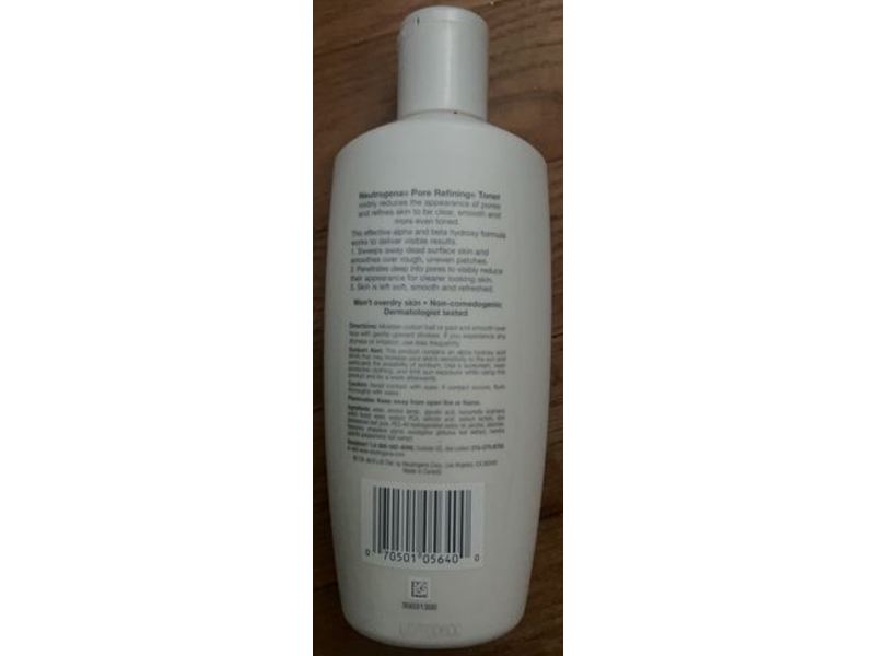 Neutrogena Pore Refining Toner, Alpha & Beta, 8.5 fl oz/250 mL